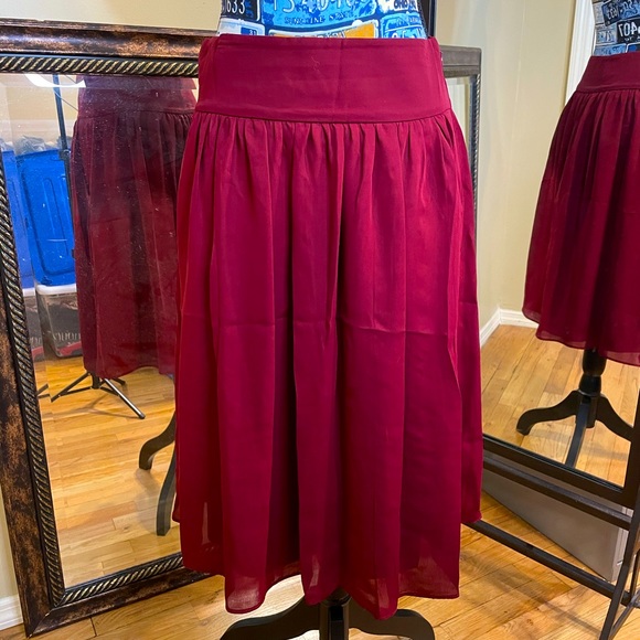 ❌Burgundy Skirt - Picture 1 of 4